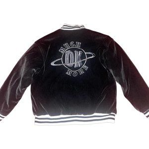 Vintage D&K Much More Embroidered Velvet Cordury Varsity Jacket Kids XL
